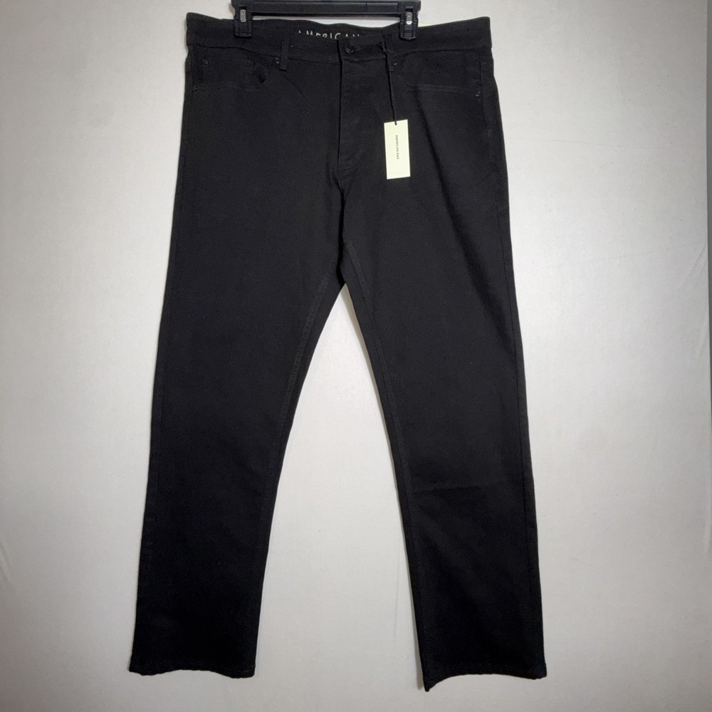American Rag Jeans Mens 36(38)X32 Black Slim Fit Comfort Stretch Denim Pants NWT